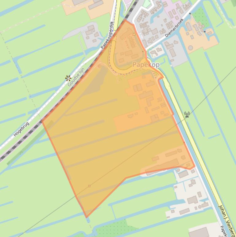 Kaart van postcodegebied 3464HL.