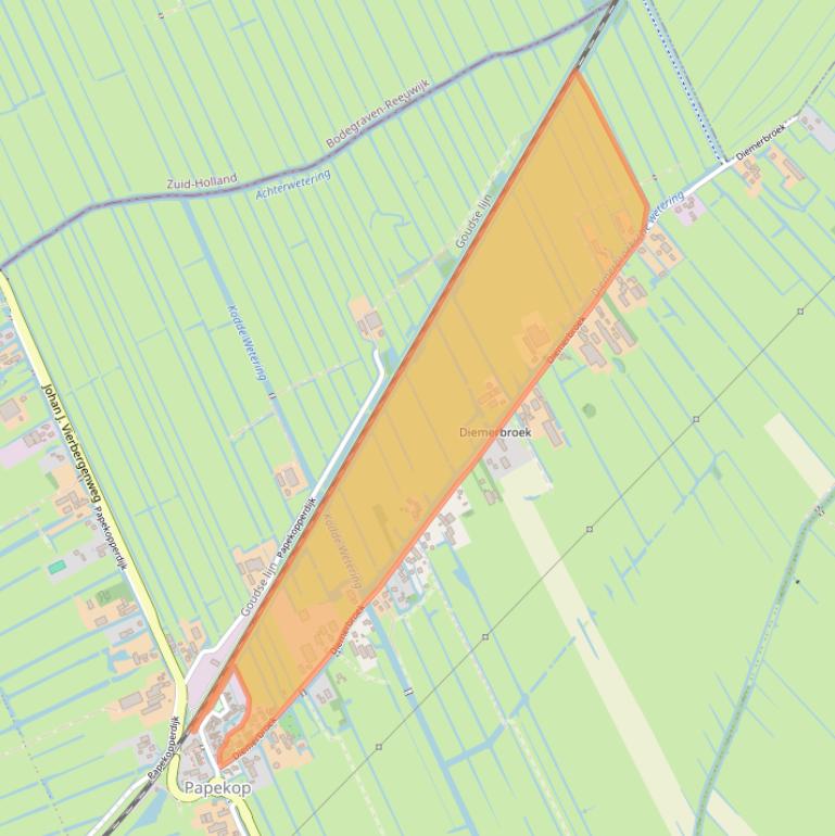 Kaart van postcodegebied 3464HP.