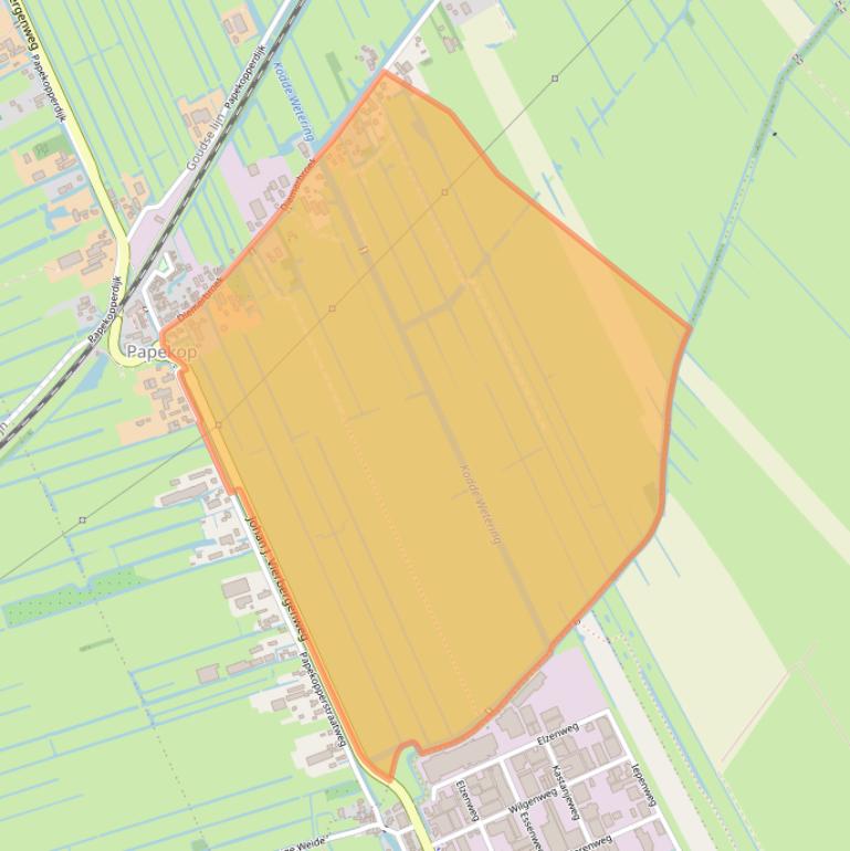 Kaart van postcodegebied 3464HR.
