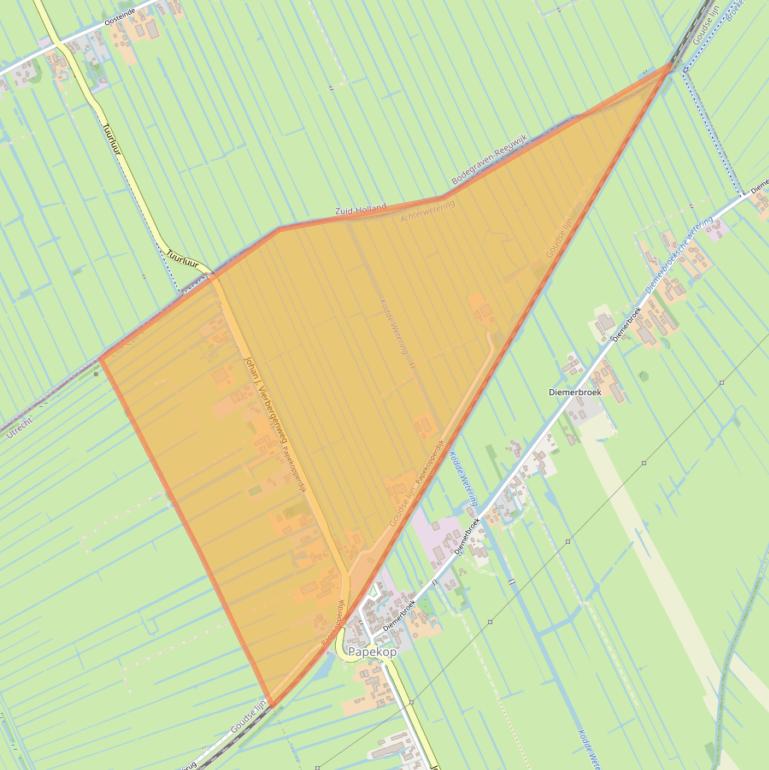 Kaart van postcodegebied 3464HT.