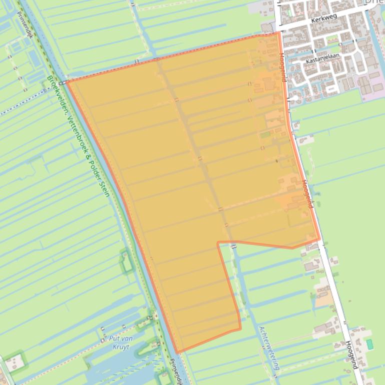 Kaart van postcodegebied 3465HB.