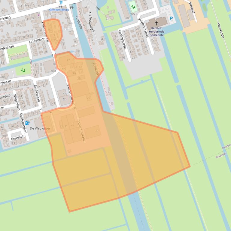 Kaart van postcodegebied 3465JL.