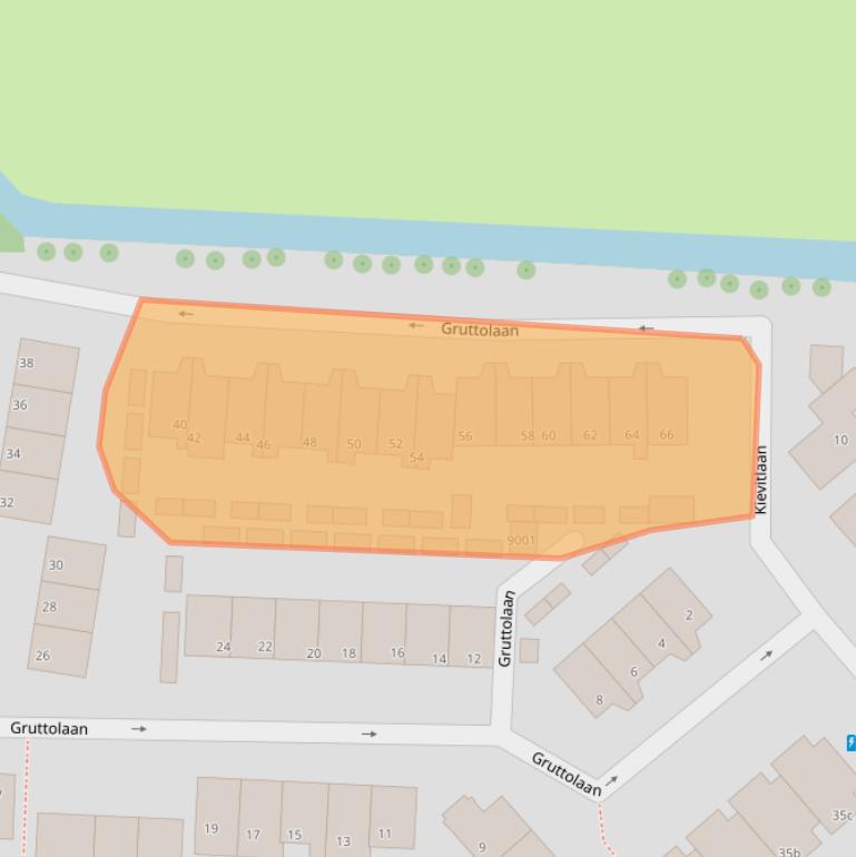 Kaart van postcodegebied 3465KN.