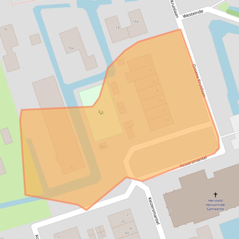 Kaart van postcodegebied 3465LA.