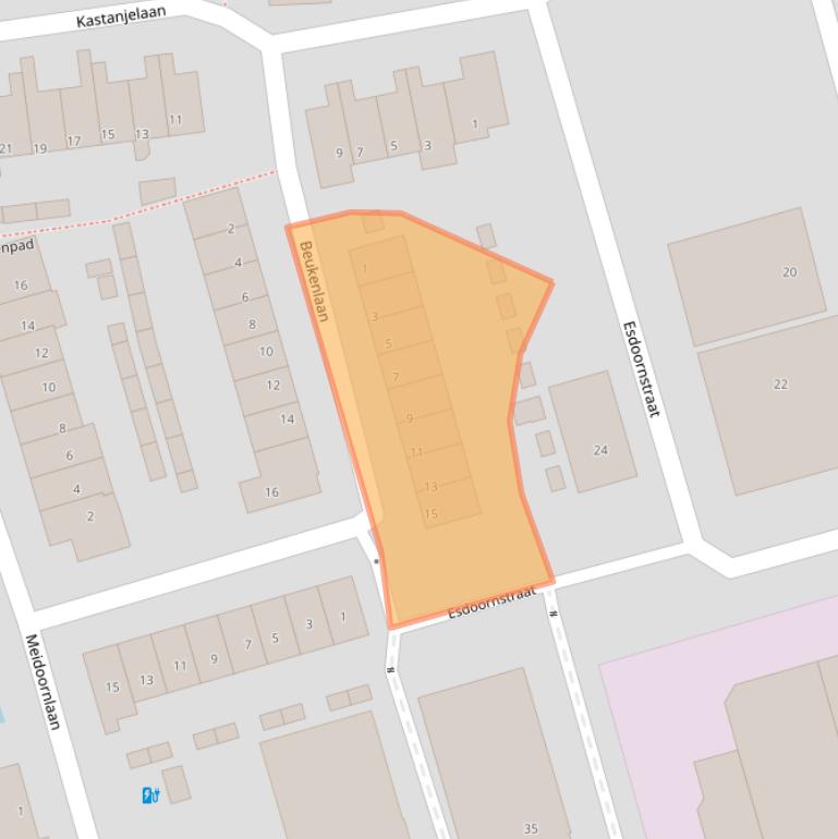 Kaart van postcodegebied 3465TA.