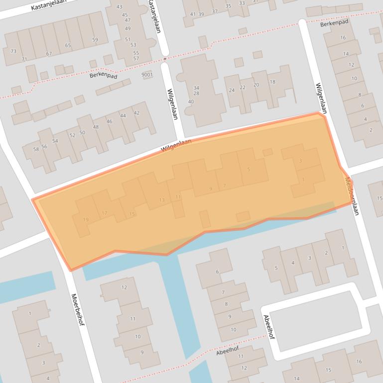 Kaart van postcodegebied 3465TE.