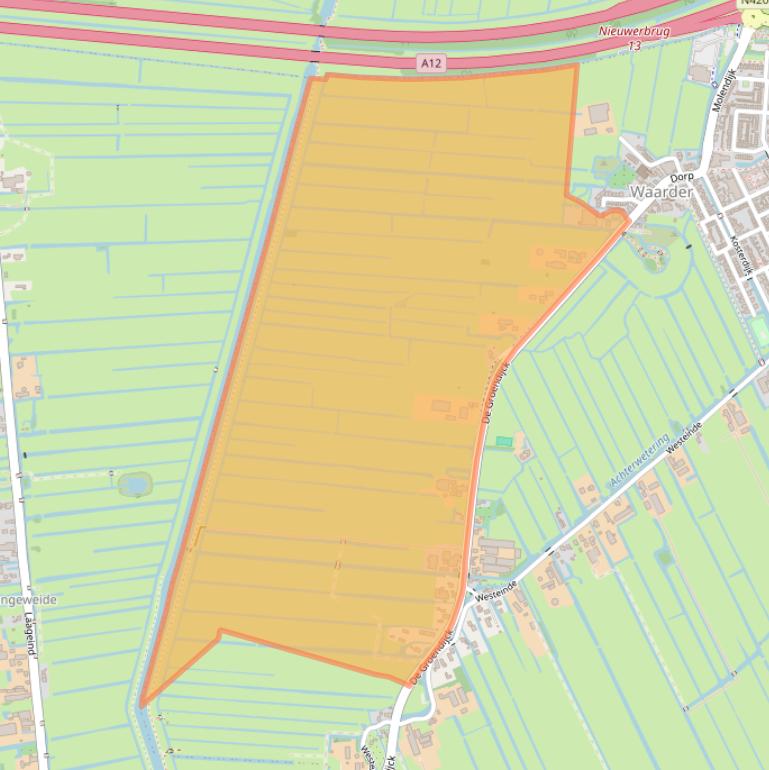 Kaart van postcodegebied 3466NJ.