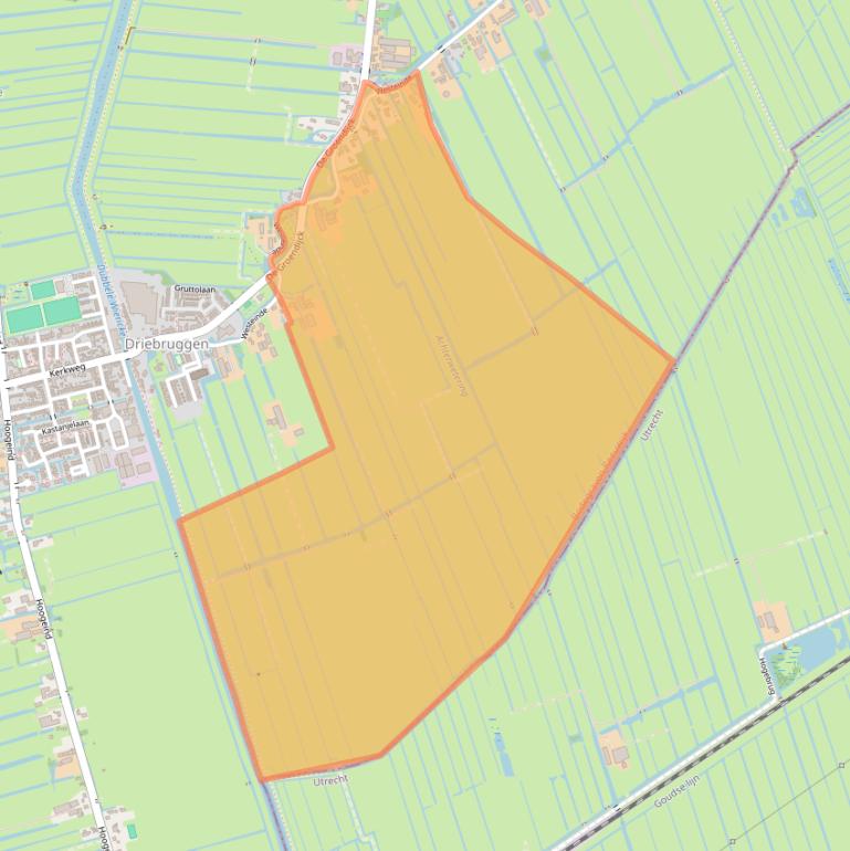 Kaart van postcodegebied 3466NL.