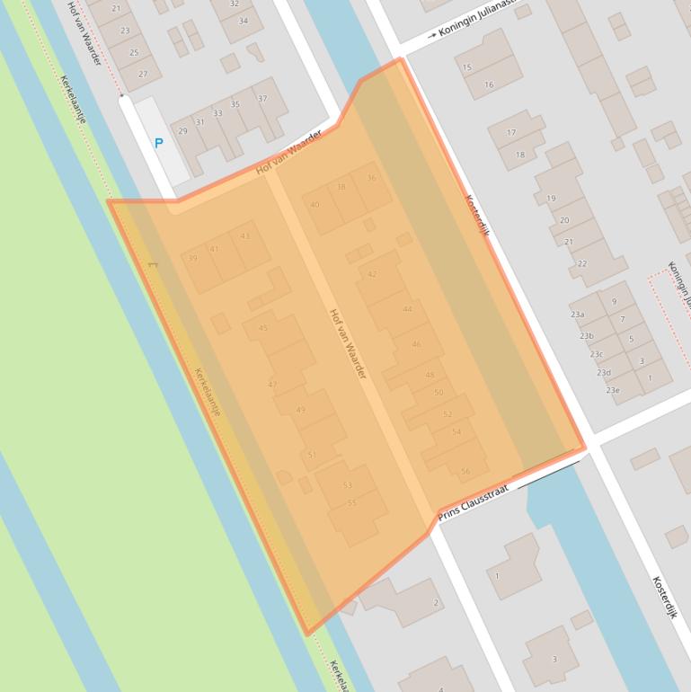 Kaart van postcodegebied 3466NS.