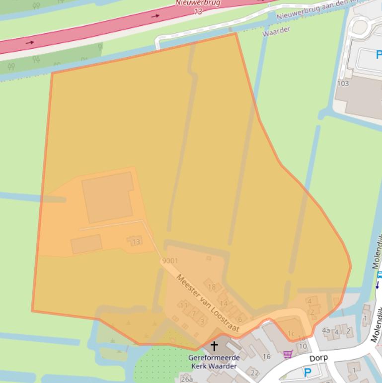 Kaart van postcodegebied 3466NX.