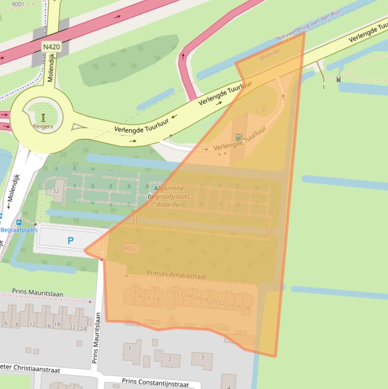 Kaart van postcodegebied 3466NZ.