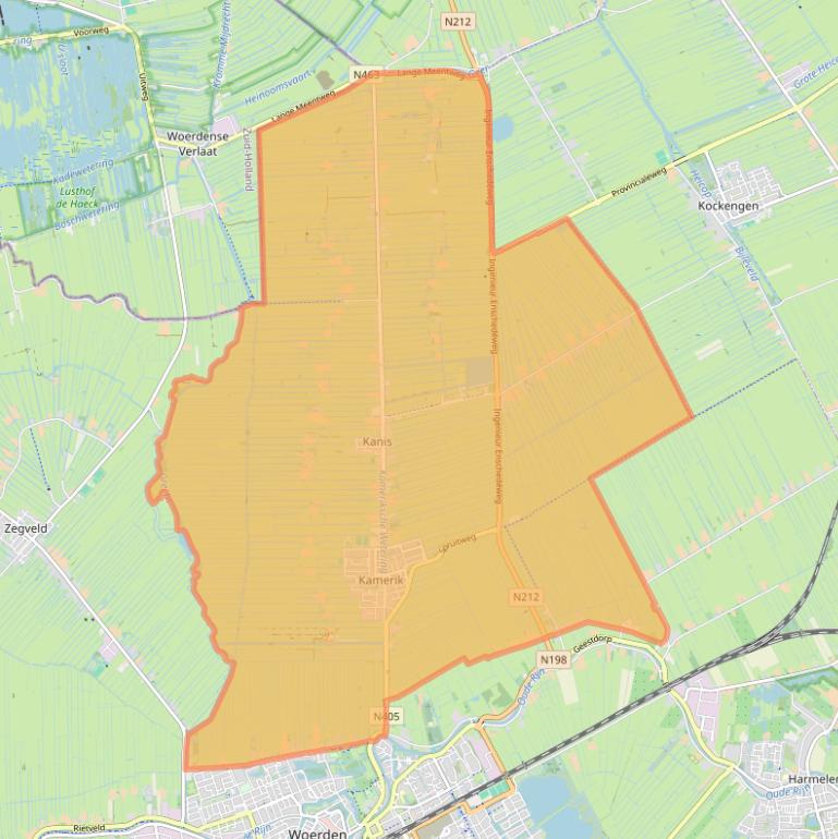 Kaart van postcodegebied 3471.