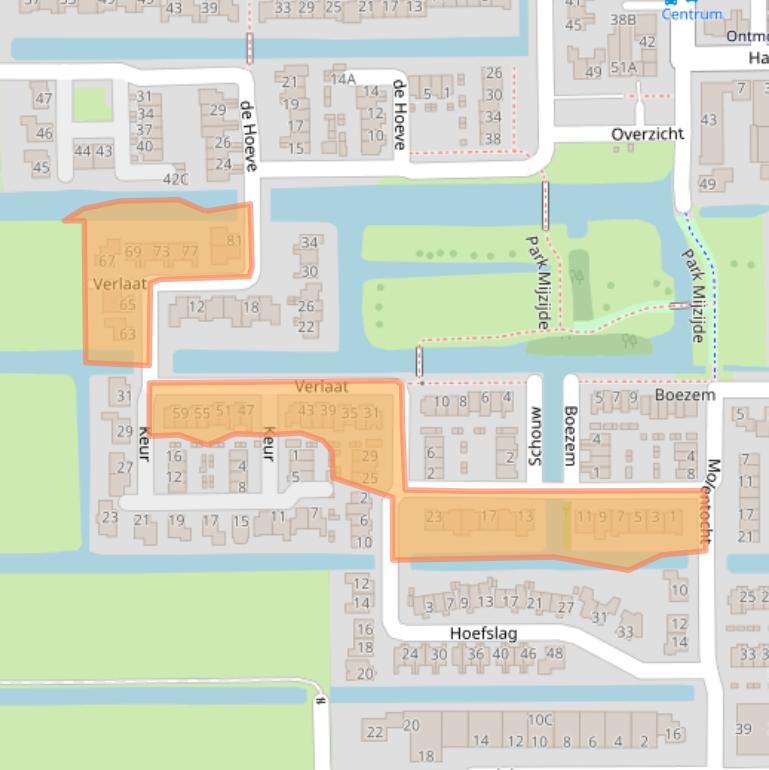 Kaart van postcodegebied 3471AD.