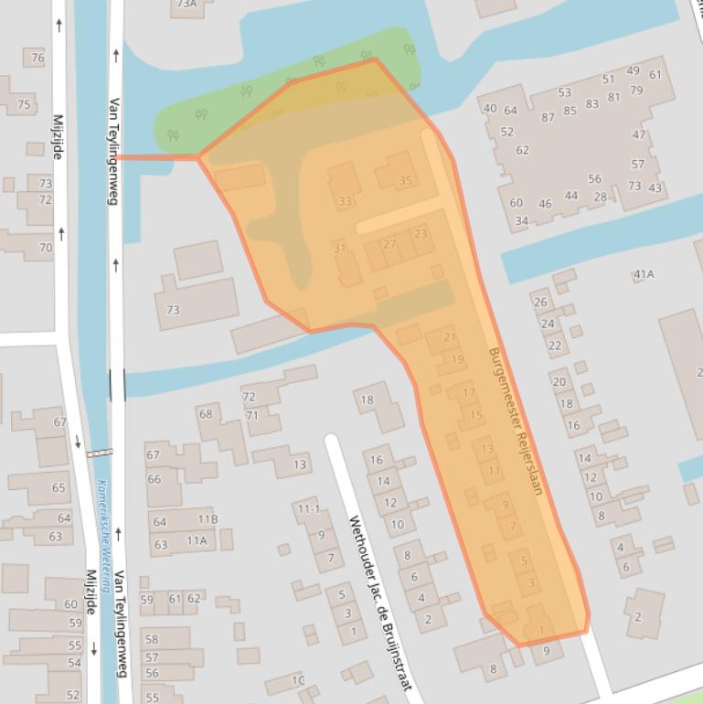 Kaart van postcodegebied 3471CH.
