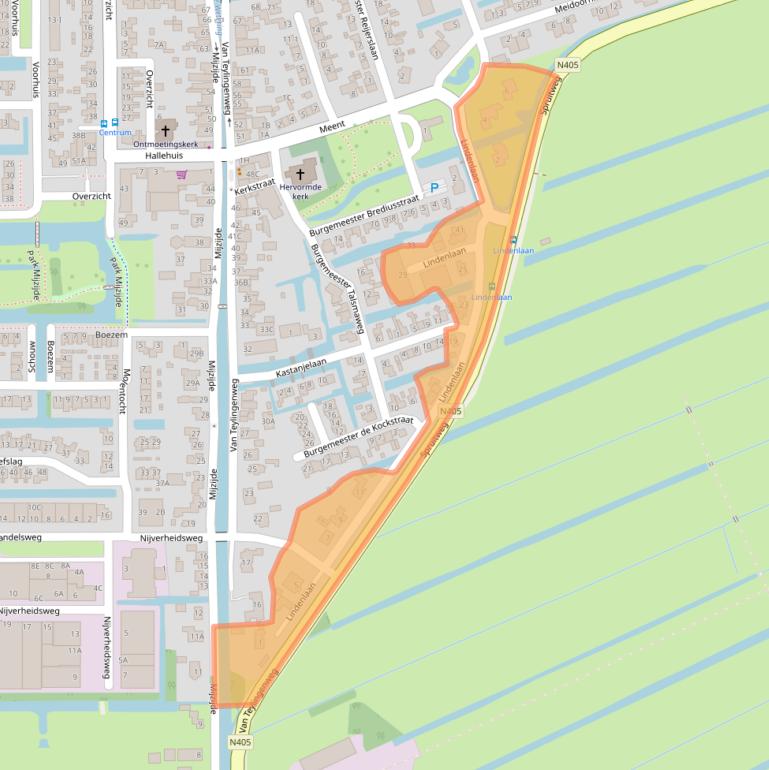 Kaart van postcodegebied 3471CV.