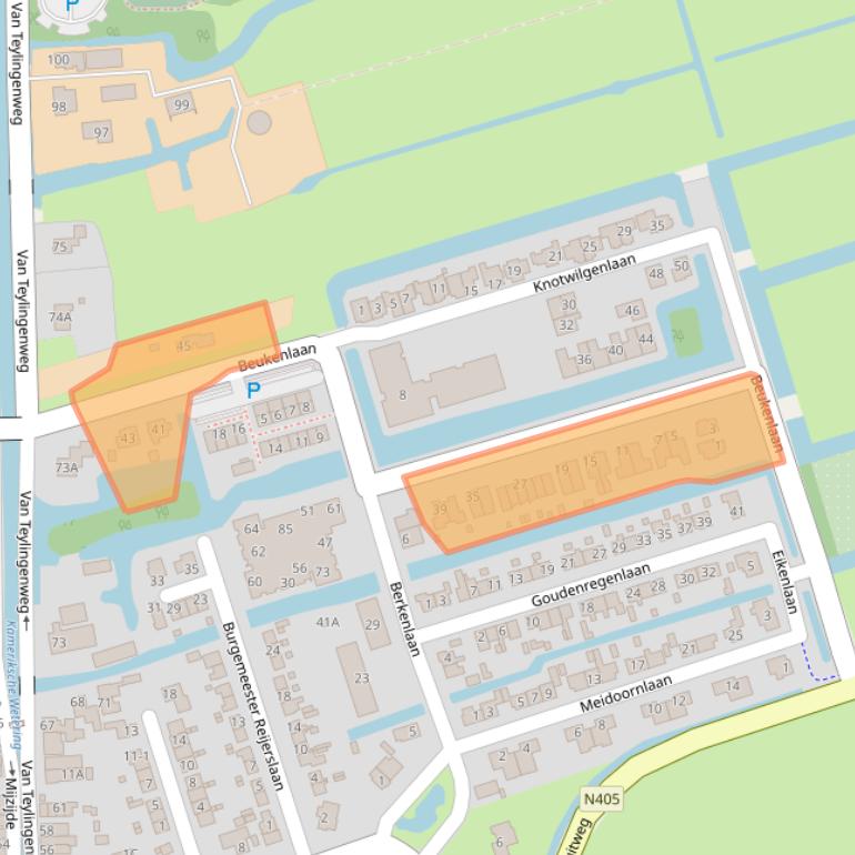 Kaart van postcodegebied 3471CX.