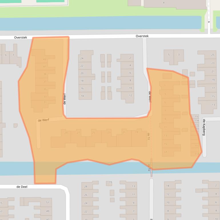 Kaart van postcodegebied 3471DA.