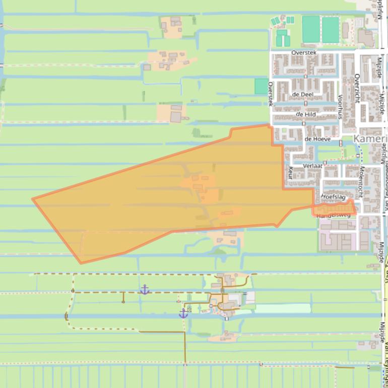 Kaart van postcodegebied 3471DZ.