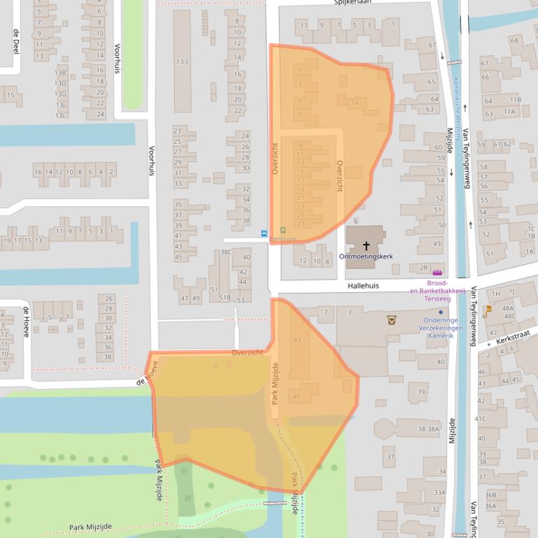 Kaart van postcodegebied 3471ED.