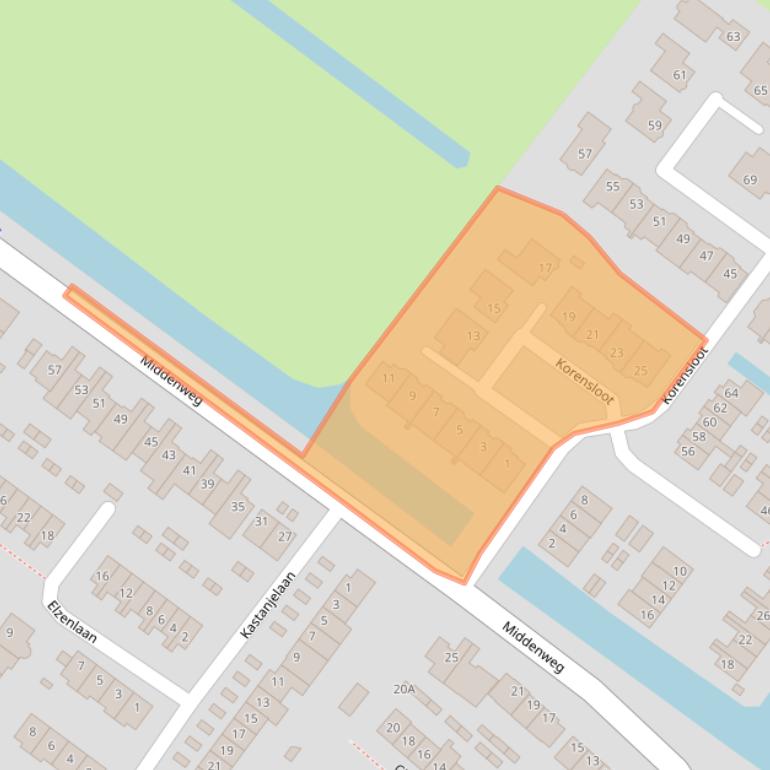 Kaart van postcodegebied 3474HN.