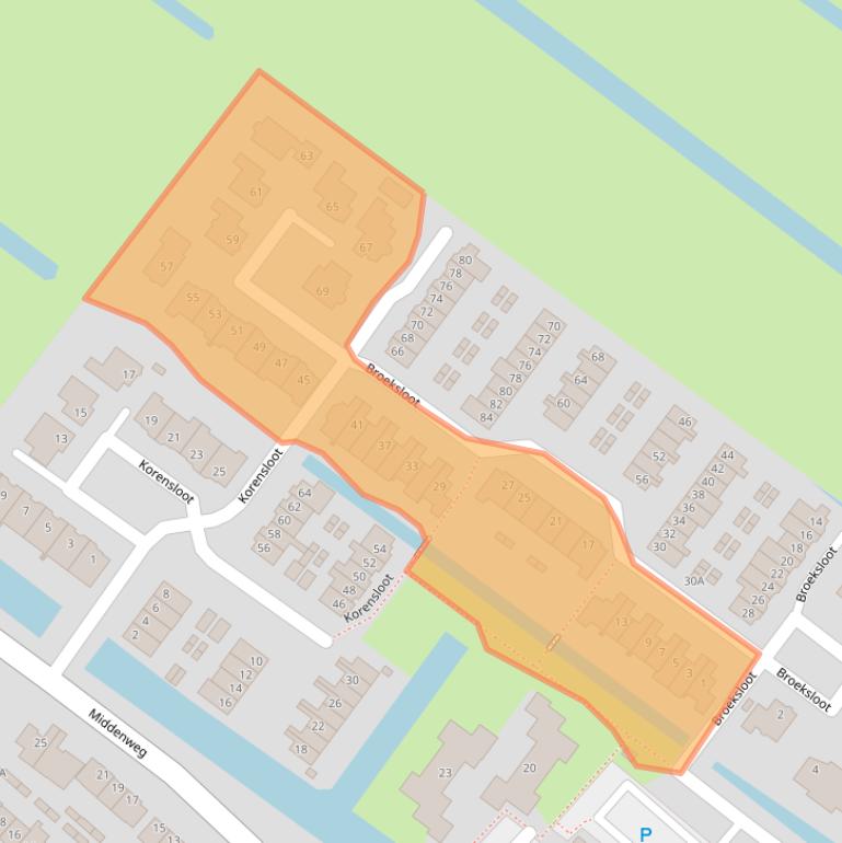 Kaart van postcodegebied 3474HS.