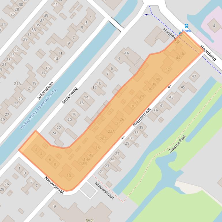 Kaart van postcodegebied 3474JM.