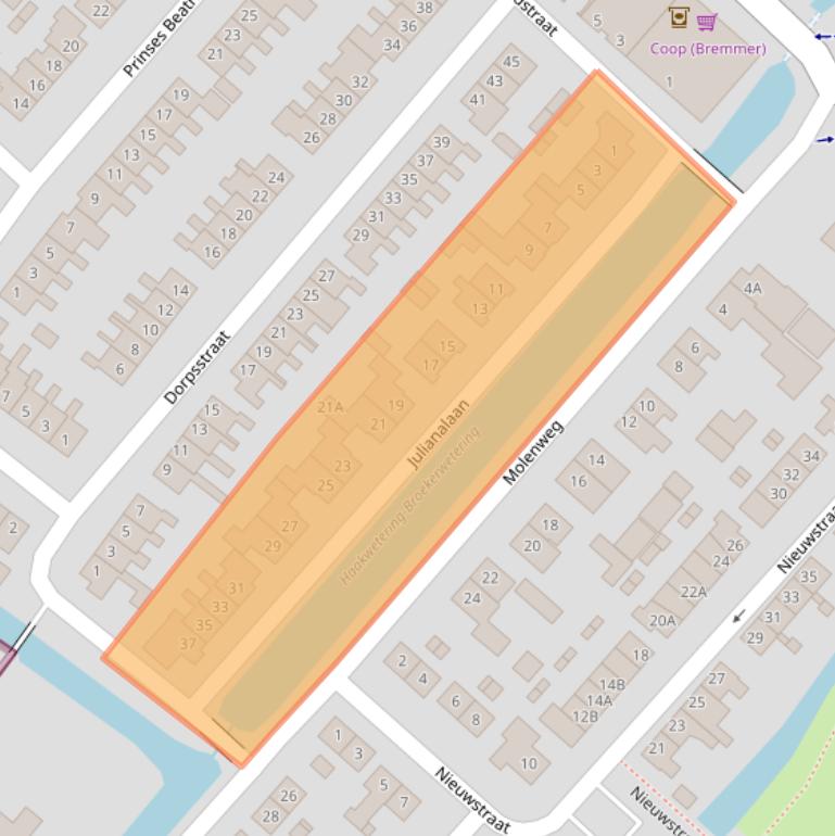 Kaart van postcodegebied 3474JN.