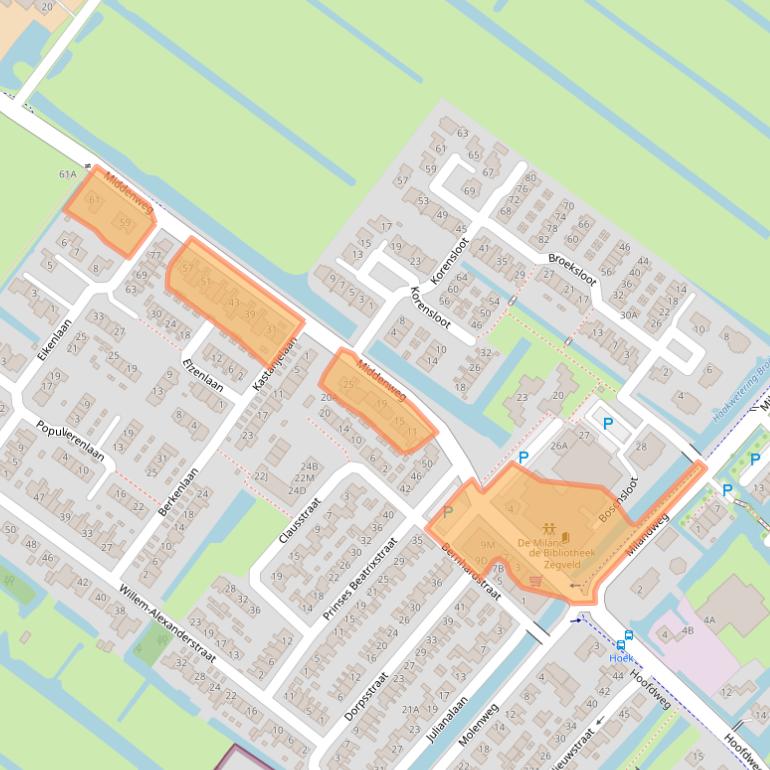 Kaart van postcodegebied 3474KC.