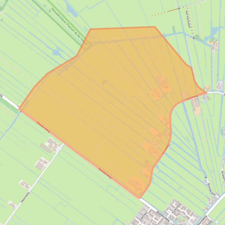 Kaart van postcodegebied 3474KE.
