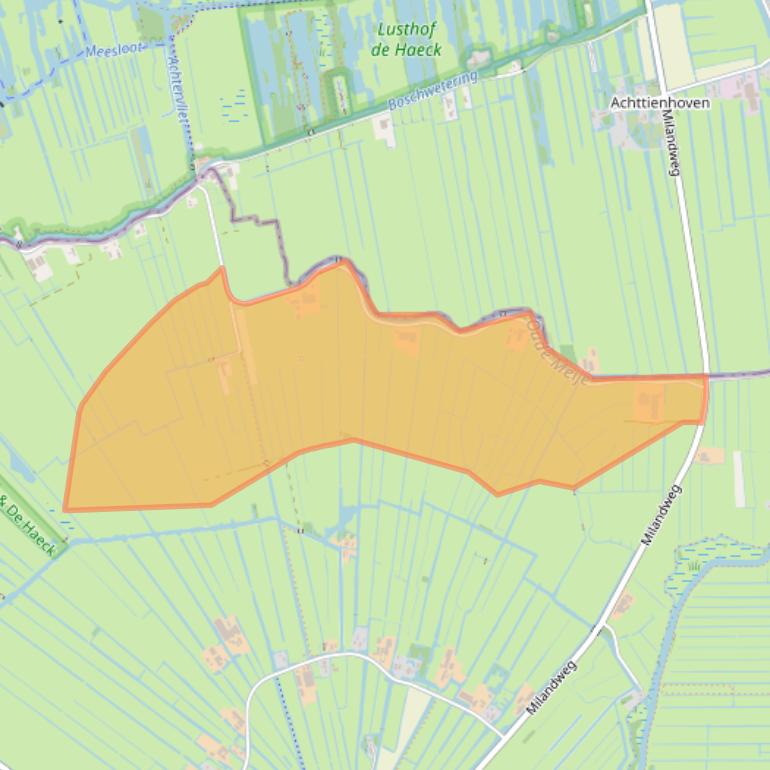 Kaart van postcodegebied 3474KM.