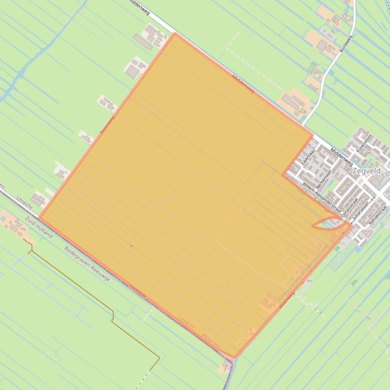 Kaart van postcodegebied 3474KX.