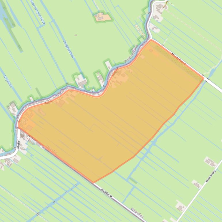 Kaart van postcodegebied 3474MA.