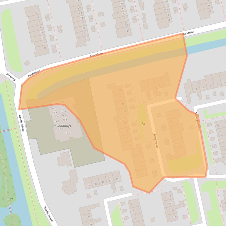 Kaart van postcodegebied 3481AD.