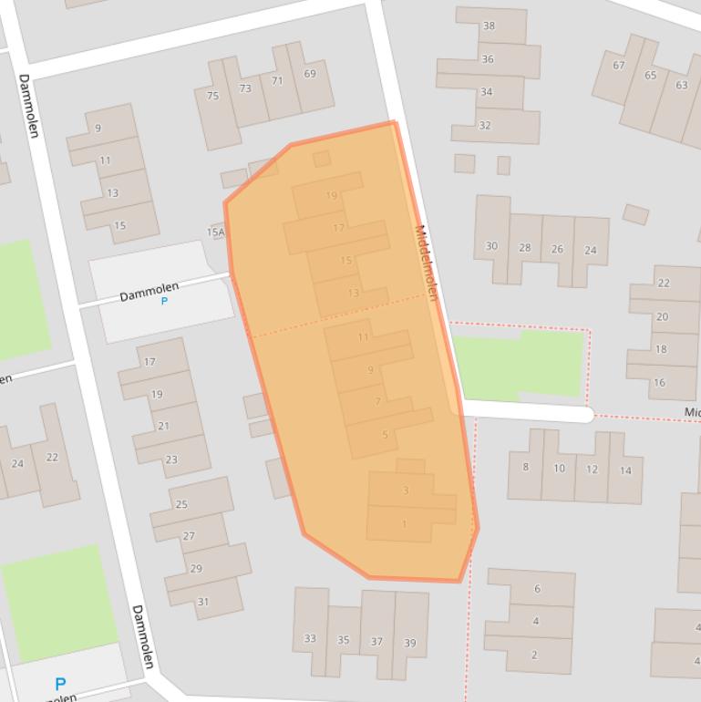 Kaart van postcodegebied 3481AR.