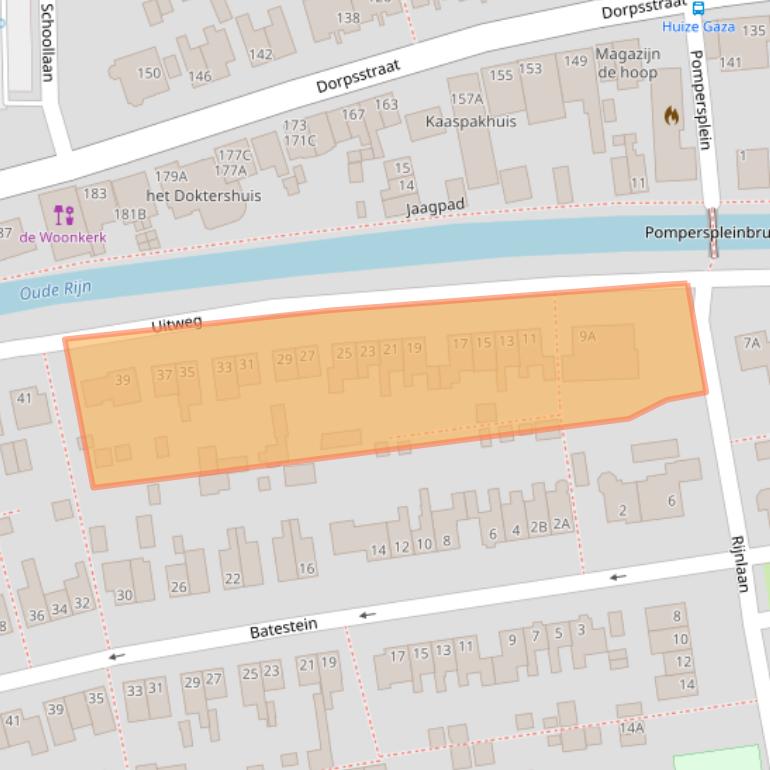 Kaart van postcodegebied 3481BB.