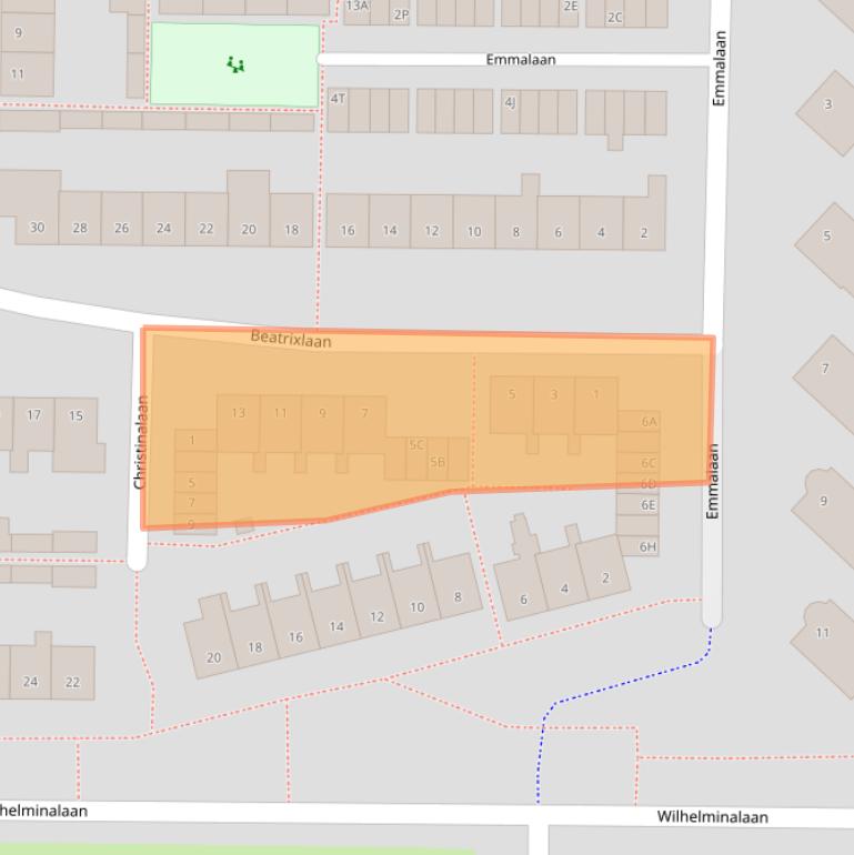 Kaart van postcodegebied 3481CC.