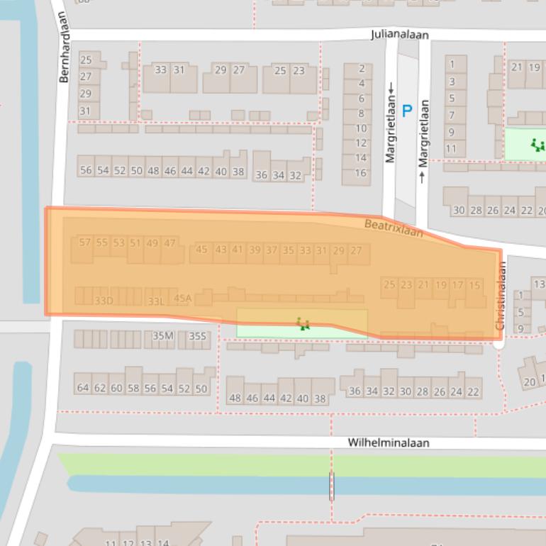 Kaart van postcodegebied 3481CD.