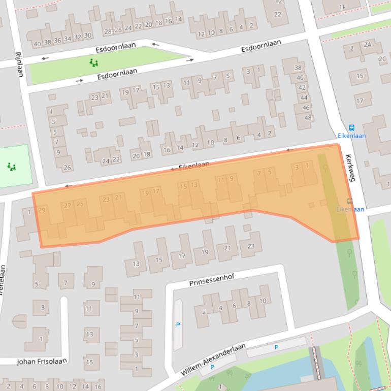 Kaart van postcodegebied 3481CM.