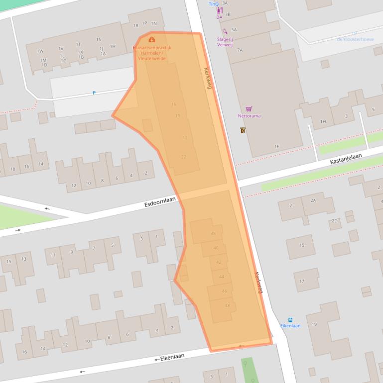 Kaart van postcodegebied 3481CR.