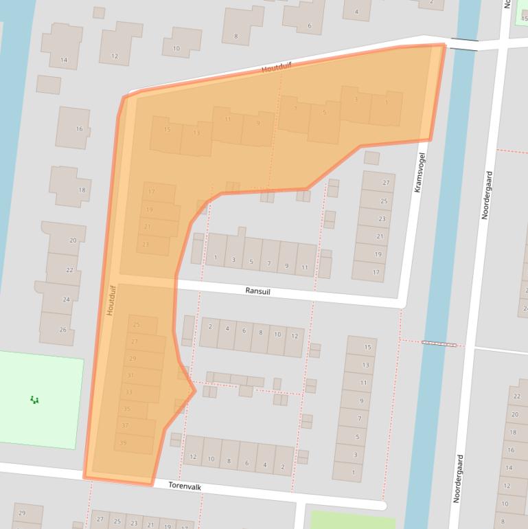 Kaart van postcodegebied 3481DD.