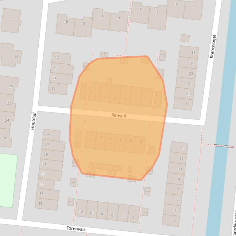 Kaart van postcodegebied 3481DE.