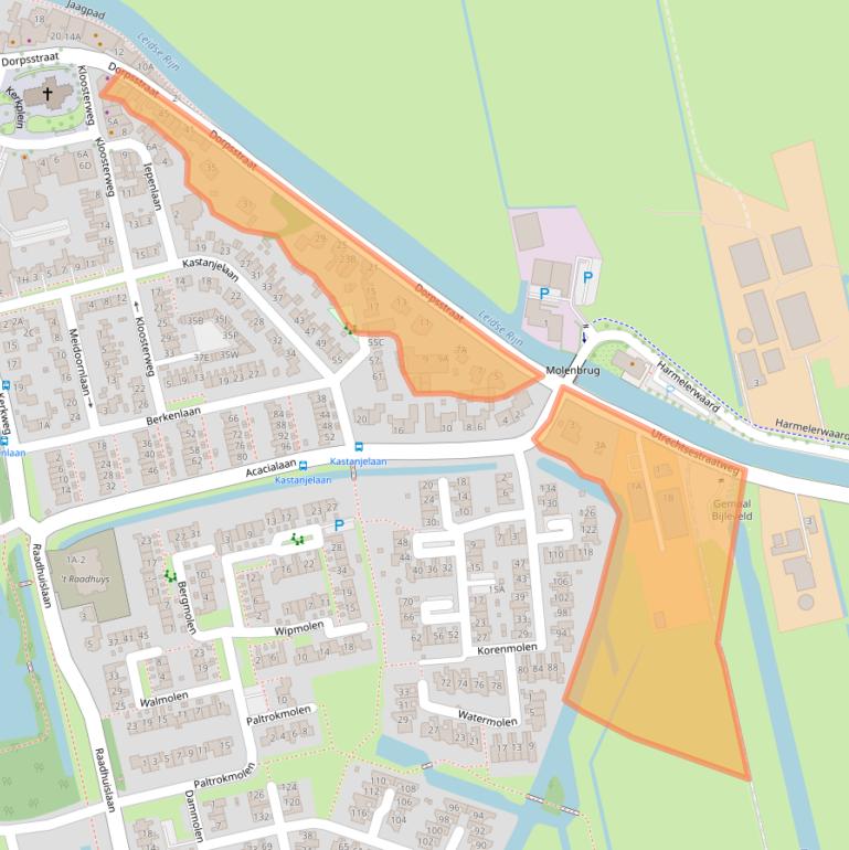 Kaart van postcodegebied 3481EA.