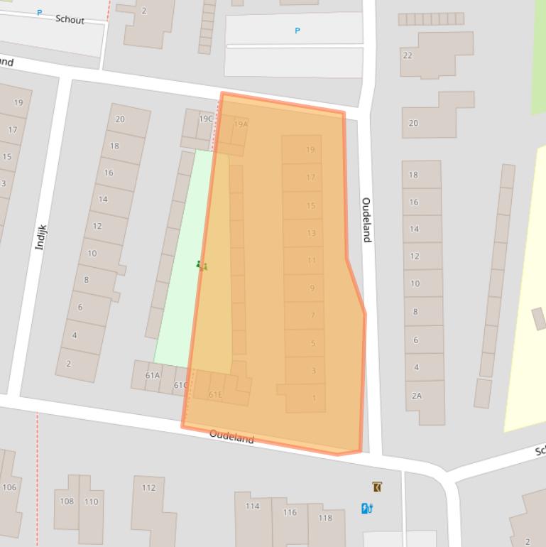 Kaart van postcodegebied 3481GA.