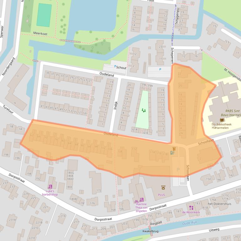 Kaart van postcodegebied 3481GD.