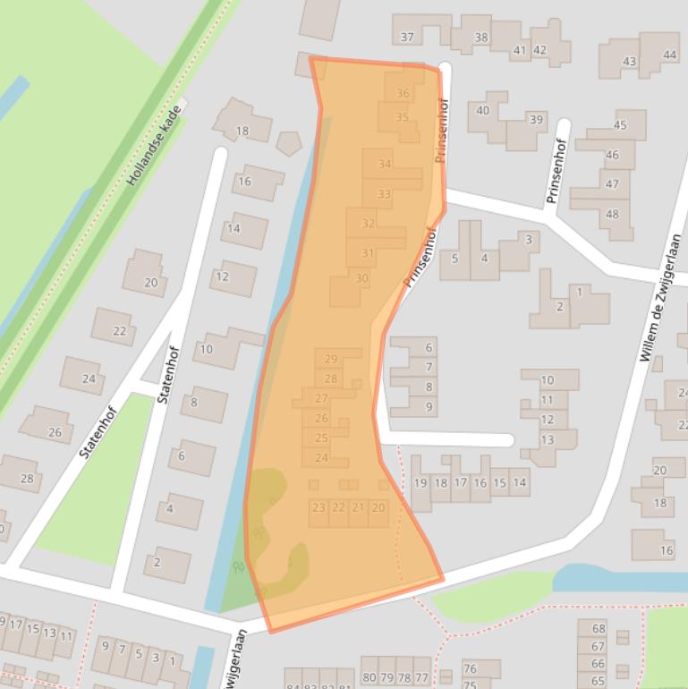 Kaart van postcodegebied 3481HB.