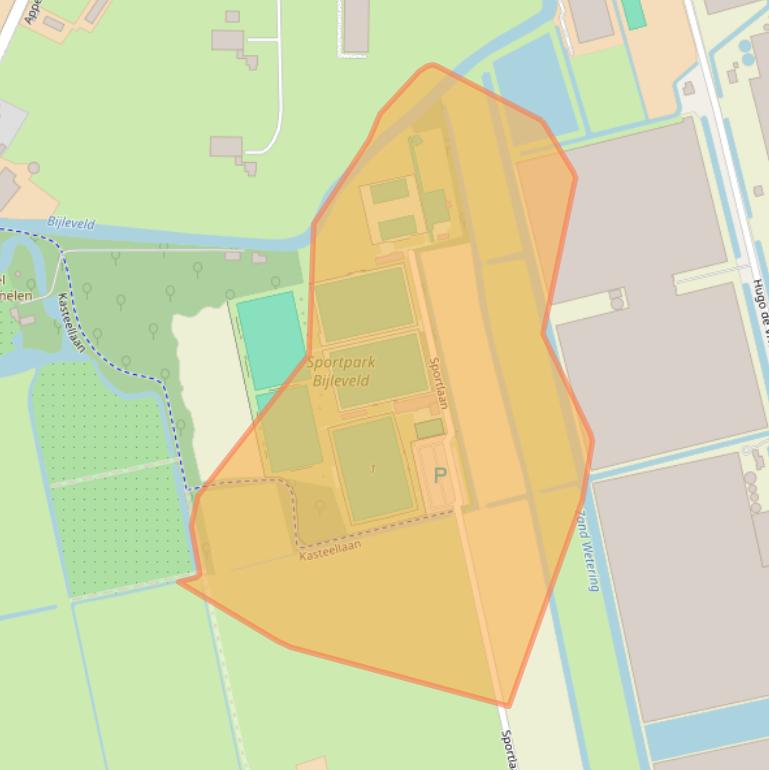 Kaart van postcodegebied 3481JD.