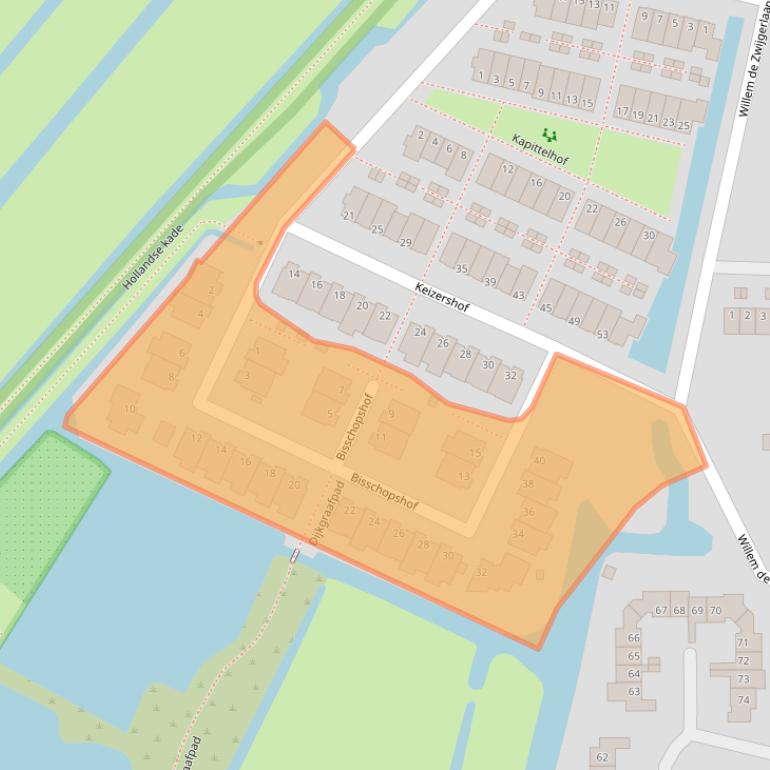 Kaart van postcodegebied 3481KC.