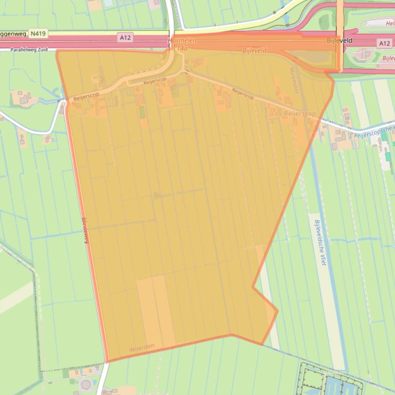 Kaart van postcodegebied 3481LE.