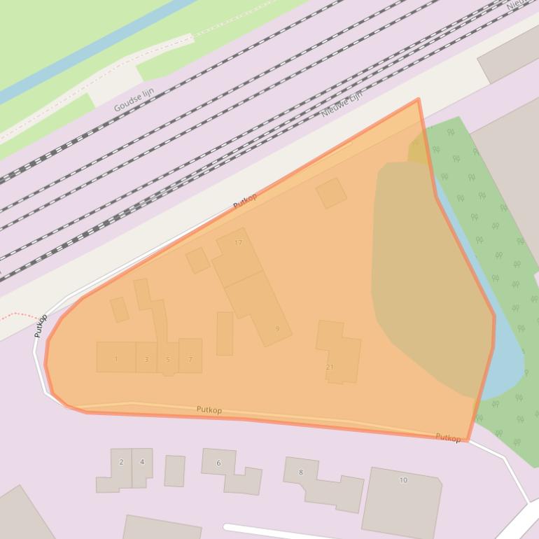 Kaart van postcodegebied 3481LK.