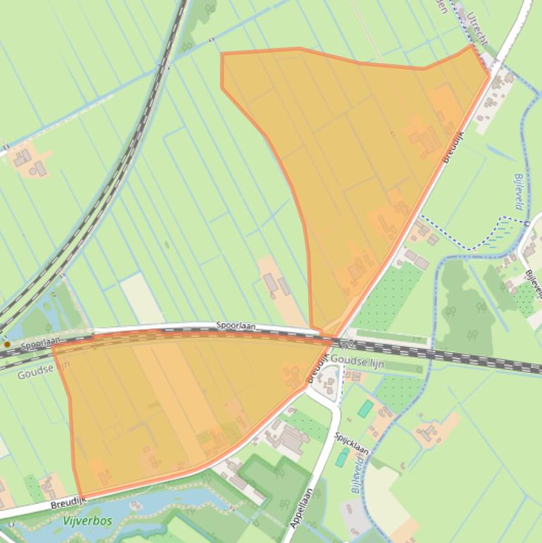 Kaart van postcodegebied 3481LN.